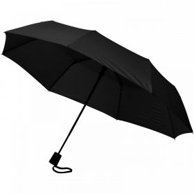 Wali 21" hopfällbart automatiskt paraply Svart