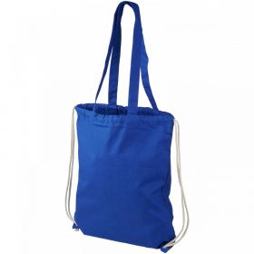 Eliza ryggsäck med dragsko i bomull, 240 g/m² 6L Blå