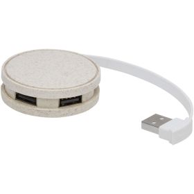 Kenzu USB-hubb av halm Vit