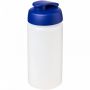 Baseline® Plus grip 500 ml sportflaska med uppfällbart lock Blå